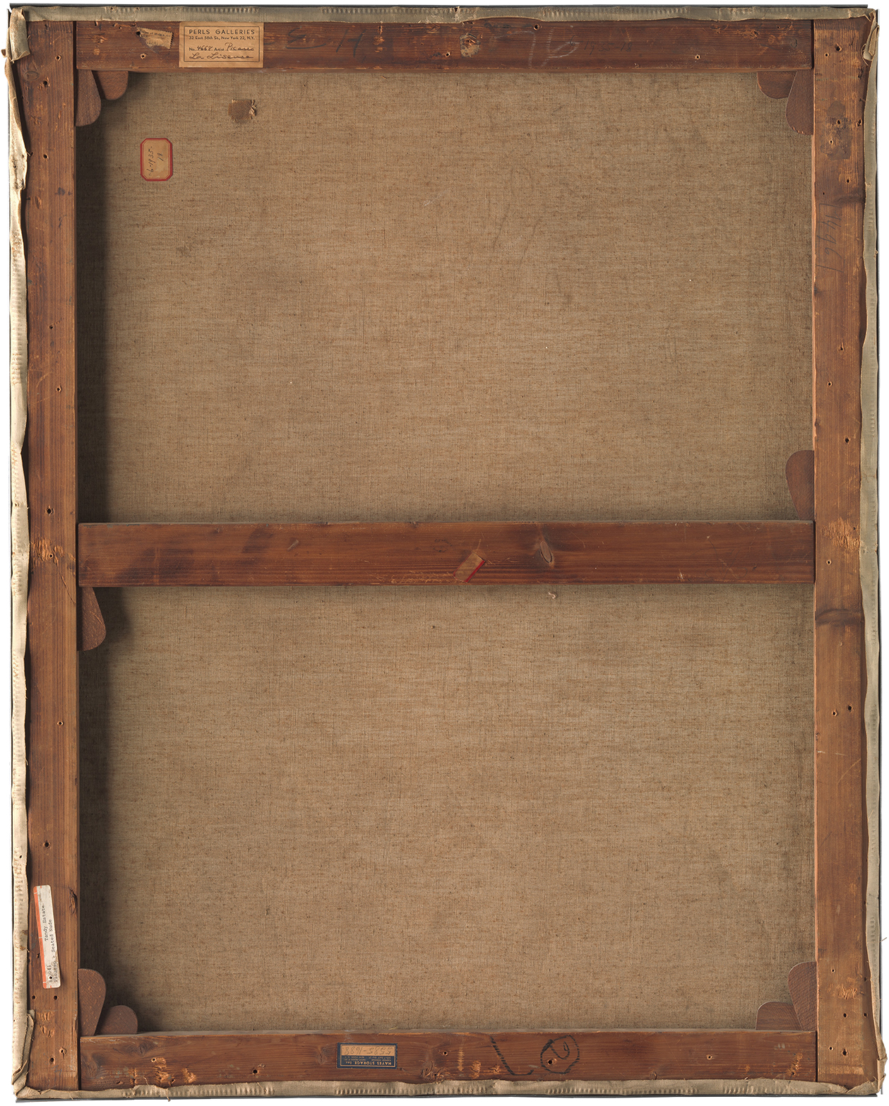 Perls Galleries Label Example Picasso Woman with Book Back